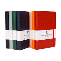Promocional personalizado A5 Pu diario cuaderno impreso marca Logo diario Bloc cuaderno de notas de cuero PU con banda elástica