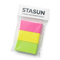 Blocs-notes adhésifs multicolores arc-en-ciel, méga lot économique, notes en papier repositionnables pour l'organisation au bureau et scolaire