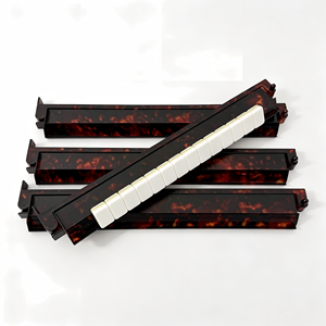 HIMORE Grosir Spark ABS 2-in-1 4 Buah Rak Mahjong Bentuk Kura-kura Penekan Satu Set Lengkap Bingkai Penyangga Majong - Product Image 3