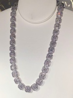 Chaîne Tennis de Luxe en Or avec Diamants Moissanite VVS 5mm, Collier Hip Hop, Bijoux Moissanite Givrés Certifiés IGI 1 carat