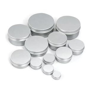 Envases de Aluminio Cilíndricos Plateados de 4oz 5oz 8oz 10oz, Latas Anchas con Tapa de Rosca y Logotipo Personalizado para Velas y Cosméticos - Product Image 2