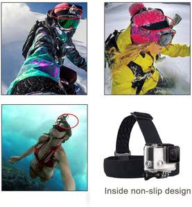 Support de caméra antidérapant réglable pour GoPro <span class=keywords><strong>Hero</strong></span> 13 12 11 DJI Osmo Action 6 5 4 Insta360 X5 <span class=keywords><strong>Ski</strong></span> Cyclisme Vlogging - Product Image 6