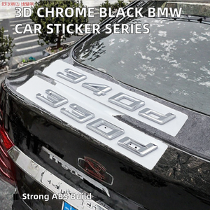 Pegatinas 3D para Coche con Letras Negras Brillantes en ABS Cromado para Modelos 318i-335d, Autoadhesivas, 1 Año de Garantía, Accesorios Decorativos - Product Image 2