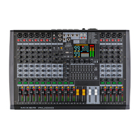 Console de mixage audio USB professionnelle 14 canaux avec 99 effets DSP, BT 48V pour enregistrement en direct, scène, système PA