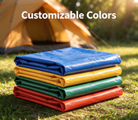 Rouleaux de bâche en HDPE tissée enduite à motif uni, résistante et imperméable pour abri de chien, maison pour animaux et tente