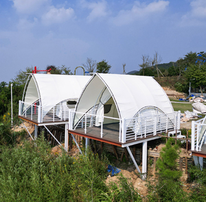 Tente de glamping de luxe imperméable pour hôtel, tente de safari triangulaire, tente de camping, tente de voile, tente extérieure imperméable, tente familiale - Product Image 5