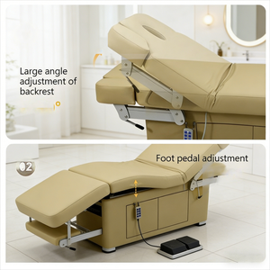 <span class=keywords><strong>Lit</strong></span> de massage électrique de luxe moderne pour salon de beauté, avec angle réglable et éponge haute densité, idéal pour les services de spa facial - Product Image 2