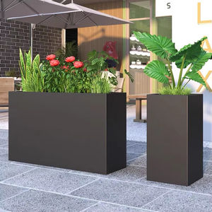 Grand pot de fleurs moderne en métal pour jardin personnalisé en acier <span class=keywords><strong>corten</strong></span> plateaux pour pots de fleurs d'extérieur pour parterres de fleurs - Product Image 3