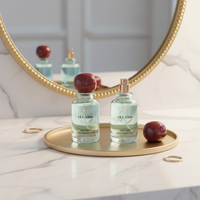Flacons de parfum en verre vides avec couvercle en pierre précieuse, contenants de parfum rechargeables, 10 ml 30 ml 50 ml pour cosmétiques de luxe