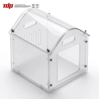TERMEIN Maison pour chien en acrylique transparent givré, niche pour animaux de compagnie pour petits chiens et chats, mobilier pour animaux de compagnie à assembler soi-même