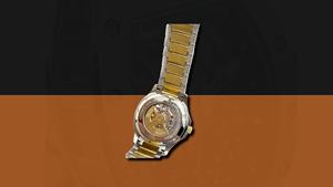 Reloj esqueleto mecánico de dos colores de gama alta, esfera de cristal de zafiro, caja de acero inoxidable, cierre de mariposa resistente al agua de 50bar - Product Image 2