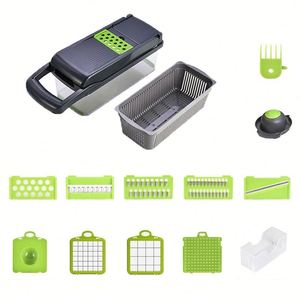 เครื่องหั่นผักอเนกประสงค์สแตนเลส 16 in 1 รุ่นขายดี HOT Top Seller สำหรับหั่นผัก หั่นหัวหอม สไลด์ผัก แบบใช้มือ - Product Image 5