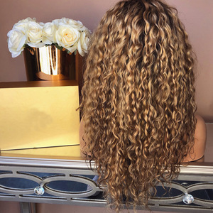 Peluca de Cabello Virgen Europeo Americano para Mujer, Afroamericana, Rizada Grande, Marrón Mixto, Larga y Rizada, HD de Alta Densidad y Volumen - Product Image 5