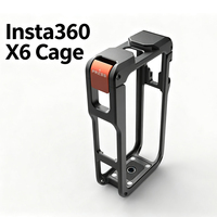 Gabbia Protettiva per Fotocamera Insta360 X6 con Punti di Montaggio Multipli per Vlogging, Riprese e Accessori per Action Camera