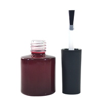 Fabricant direct 10ml cylindre vide conteneur clair mat noir brillant blanc verre vernis à ongles bouteille d'huile avec bouchon à vis