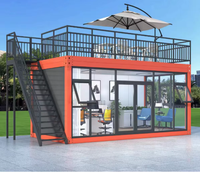 Maison modulaire pliable de type Z à double couche, structure en acier, design moderne, assemblage rapide, mur en verre, maison de luxe