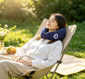 Oreiller de soutien cervical ergonomique chauffant en mousse à mémoire de forme en forme de U pour le voyage, la voiture, l'avion, avec logo personnalisé, cadeau - Product Image 3