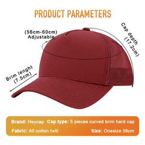 Casquette de camionneur en coton rayé structurée à profil haut, <span class=keywords><strong>avec</strong></span> broderie 3D en relief à 5 panneaux, personnalisée et de qualité supérieure, <span class=keywords><strong>avec</strong></span> deux bandes latérales en maille - Product Image 2
