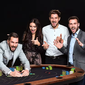 <span class=keywords><strong>Table</strong></span> de jeu de casino de poker pliable et portable à 10 joueurs avec <span class=keywords><strong>table</strong></span> de poker à rail rembourré - Product Image 4