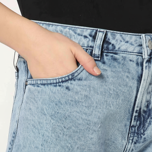 Moda New Look Street Wear Mujer Denim Short Online Article Pakistán Made Women Denim Short OEM Service - Product Image 1