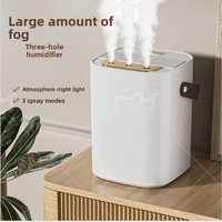 Nouvel humidificateur USB en plastique, 3 modes de pulvérisation, capacité de 1,8 L, fonction de minuterie, éclairage d'ambiance pour la maison et les bureaux