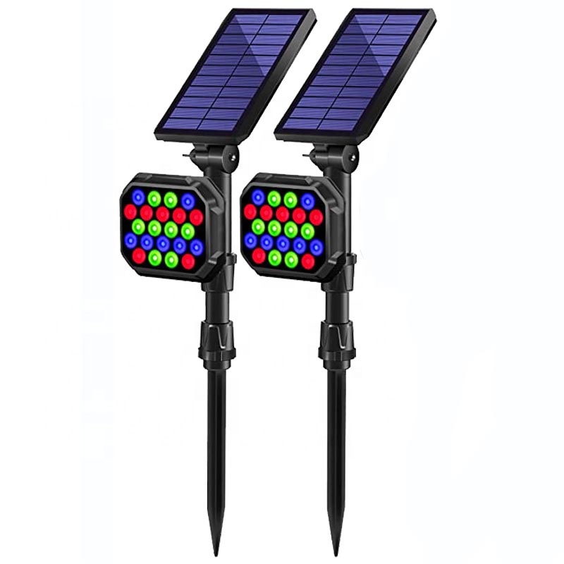 Меняющие цвет солнечные точечные светильники, наружное солнечное светодиодное освещение, водонепроницаемые рождественские светильники для наружного сада, двора, заднего двора