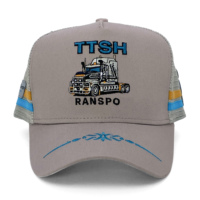 Casquette de camionneur sport personnalisée de haute qualité avec logo brodé, pour adulte, 5 panneaux, maille brodée, casquettes de camionneur personnalisées à profil haut