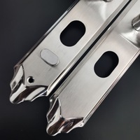 Kunci Mortise Modern Berkualitas Tinggi untuk Kantor dan Apartemen, Gagang Kunci Stainless Steel Ambidextrous untuk Pintu Kayu atau Kaca