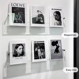 Transparent Acrylic Wall Mount <b>Floating</b> Shelf Display Racks Toy Model Shelves Bookshelf with Customized Color & Size - Product Image 5