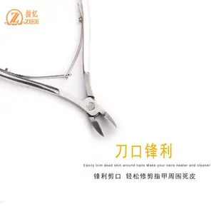 Quality Assurance Pedicure Manicure Tools Durable Nail Clippers Silver Stainless Steel Nail Cuticle Nippers