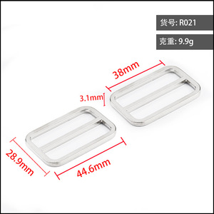 หัวเข็มขัดรูปตัว D ทำจากโลหะผสมสังกะสี ปรับได้สองระดับ สำหรับกระเป๋า เสื้อผ้า เป้สะพายหลัง สายสะพายไหล่ สีพื้น สไตล์คลาสสิก - Product Image 4