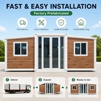 Maison conteneur préfabriquée chinoise pliable à double aile de 20 pieds et 40 pieds, facile à assembler, pour chantier de construction