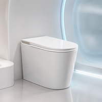 Bidet intelligent à capteur sans contact avec chasse d'eau automatique, siège chauffant, ouverture automatique du couvercle et télécommande
