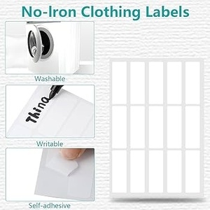 Etiquetas de Tela Flexibles para Flexografía, Adhesión Confiable, Fácil de Remover, Etiquetas de Tela en Blanco para Identificación en Oficina y Escuela - Product Image 2