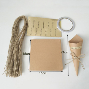 Kraft <b>Paper</b> Bouquet <b>Wrapping</b> Cones Black And <b>Brown</b> For Gift Packaging Multi Purpose Recyclable Bulk Size - Product Image 4