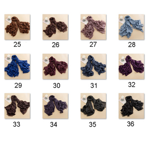 Collane da <span class=keywords><strong>donna</strong></span> di moda sciarpe lunghe da spiaggia in <span class=keywords><strong>seta</strong></span> scialli con Logo personalizzato in poliestere <span class=keywords><strong>e</strong></span> lino sciarpe di colore solido - Product Image 6