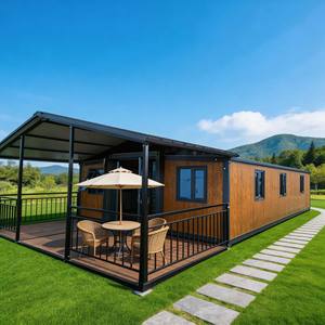 Casa Contenedor Prefabricada Moderna de Lujo, Expandible y Plegable, de 40 pies/20 pies, con Características a Prueba de Huracanes para Uso en Exteriores - Product Image 1