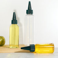 Bouteilles souples en plastique PET HDPE de qualité alimentaire personnalisées OEM ODM pour huile d'olive, distributeur de sauce avec bouchons à vis pour l'huile
