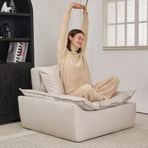 Konfurt Soft Fabric Two Back Cushion <strong>Support</strong> Memory Foam <strong>Sofa</strong> for Apartment &amp; Hotel Use Foldable Eco-Friendly Modern Design - Product Image 1