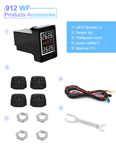 Careud U912 dành cho <span class=keywords><strong>Honda</strong></span> Hệ thống giám sát áp suất lốp xe không dây Cảm biến bên ngoài Dụng cụ tự động <span class=keywords><strong>TPMS</strong></span> - Product Image 5
