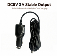 Cargador de Coche para Cámara de Salpicadero con Cable Extendido de 3.5m, Entrada de Voltaje Amplio 12V-30V a 5V 3A para DVR, GPS de Coche, Adaptador USB para Coche OEM ODM