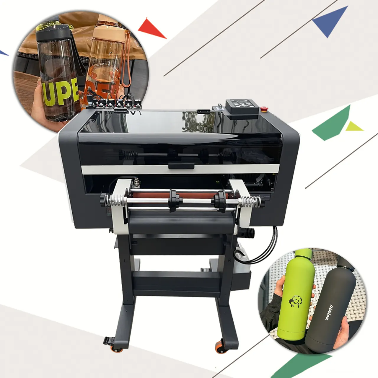 Printer DTF UV 30cm rol untuk rol pembungkus Cup Printer stiker untuk kayu/kaca/kertas/logam/plastik/permukaan keramik