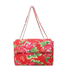 Oops, I am the most dazzling Chinese style Northeast big flower bag for women, new fashion casual bag, tote bag for women