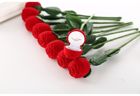 Boîte à Bagues de Mariage Fleur en Velours Rouge Rose avec Logo Personnalisé, Présentoir à Bijoux, Vente en Gros