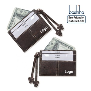 Oem Odm Free Sample Cork Black <b>Card</b> Holder Designer Minimalist Natural Cork <b>Card</b> Cover Id Credit <b>Card</b> Wallet Holder - Product Image 1