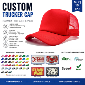 Casquette de camionneur à 5 panneaux, impression personnalisée professionnelle, Logo brodé, maille, mousse de qualité supérieure - Product Image 1
