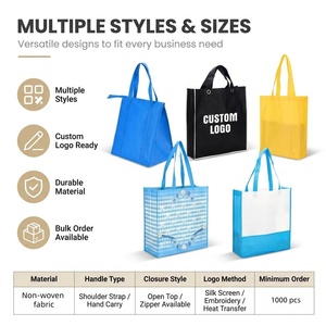 Bolsas de Compra Ecológicas, Reciclables, Reutilizables, Duraderas, Promocionales, con Cierre y Logotipo Personalizable para Supermercados - kuoshi - Product Image 2