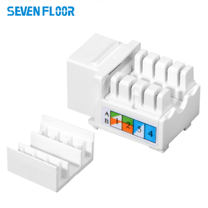 โมดูลเชื่อมต่อเครือข่าย Cat6 แบบเจาะรู 90 องศา พอร์ต <span class=keywords><strong>RJ45</strong></span> สำหรับงานเดินสาย LAN ในบ้านและสำนักงาน - Product Image 3