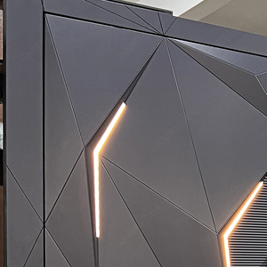 Puerta <span class=keywords><strong>de</strong></span> Entrada Individual para Villa, <span class=keywords><strong>de</strong></span> Aluminio Fundido, Estilo Contemporáneo, para Materiales <span class=keywords><strong>de</strong></span> Construcción - Product Image 3