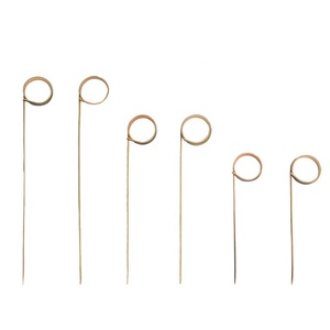 Nguồn Cung Cấp Bên Món Khai Vị Que Vòng Cuối Ngón Tay Chọn Nhẫn Màu Đỏ 6 Inch Tre Xiên - Product Image 3